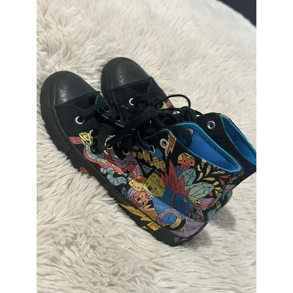 Converse All Star Unisex Kids High Top Sneakers Black/Multicolor US 3 EU 35